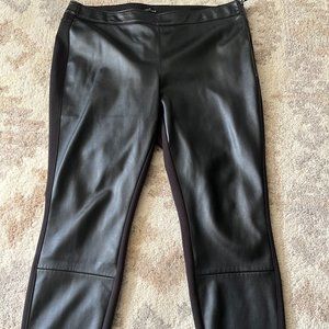 WHBM Faux Leather and Ponte Legging